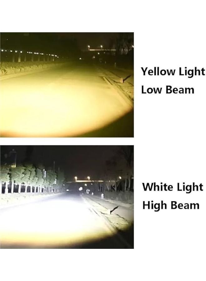 Yellow White Motorcycle Auxiliary Spotlight Fog Lights Headlamp 12V 80V ATV Scooter Off Road Driving Lamp - Image 3